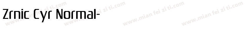 Zrnic Cyr Normal字体转换
